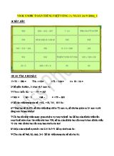Đề thi Violympic Toán lớp 3 vòng 3 lần 1 - Năm học 2016-2017